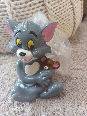New Vintage Gorham Tom & Jerry Coin Bank 1981 Tuxedo Cat